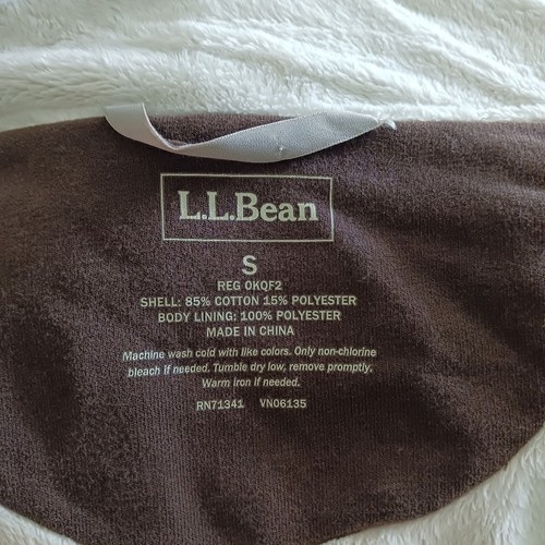 LL Bean Women Jacket Vest Size Small/ Med Lined Cotton Blend Brown Hiking - Picture 2 of 7