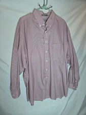 Daniel Cremieux Signature Collection Red Print Dress Shirt Size XL