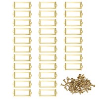 83X32,5Mm Metall-Etikettenhalter, 30 StüCk FüR Label Frames Mit Schrauben, Gelb