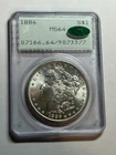 1886 P Morgan Silver Dollar PCGS MS64 CAC Rattler Blast White Great Strike