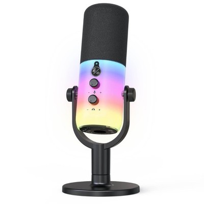 Professional Streaming Micr XLR USB Connection Dynamic Lighting Noise Cancelling