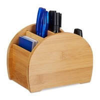 Stiftehalter Stiftebox Schreibtisch Organizer Stiftebecher 4 FäCher Bambus