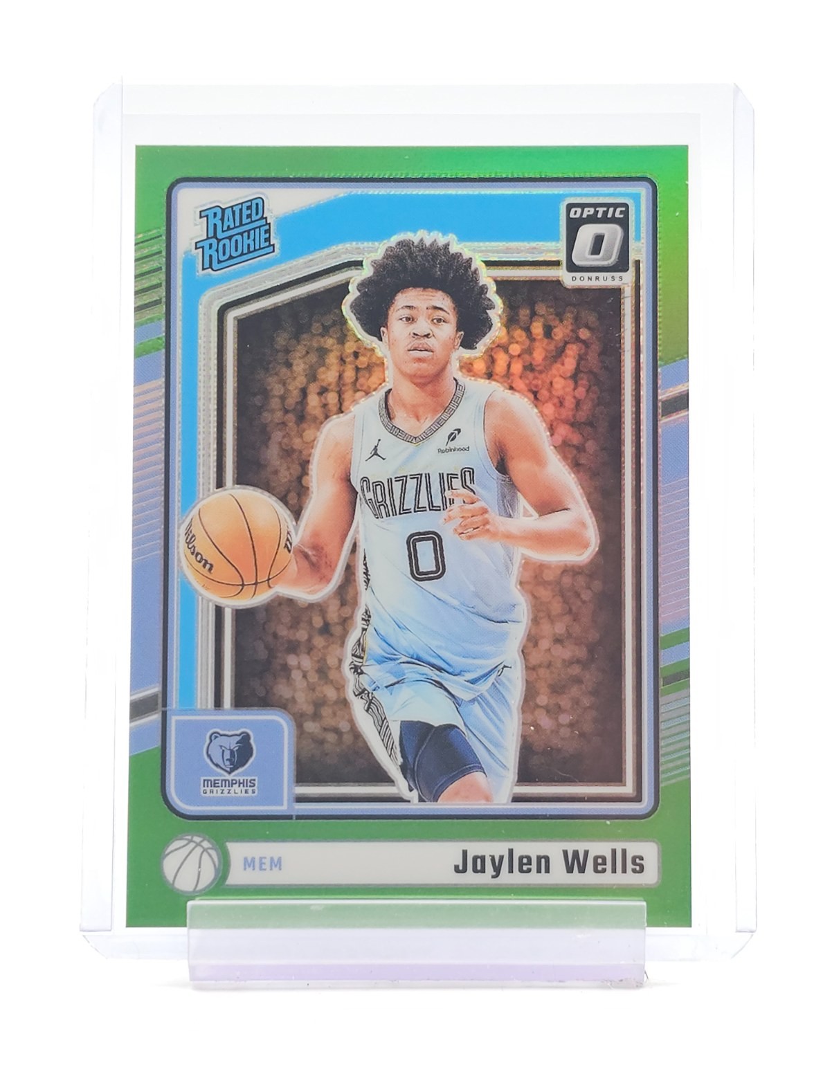 JAYLEN WELLS 2024-25 DONRUSS OPTIC LIME GREEN PRIZM ROOKIE /149 #252 Q5384