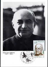 1954++FDC  CARTE  1er  JOUR   CEF     ABBE  H.  BREUIL