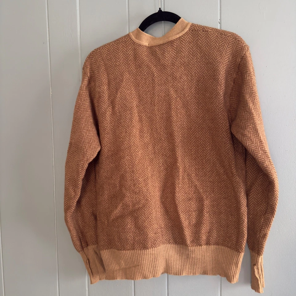 Cárdigan de lana vintage Polo Ralph Lauren pelo de camello *Defecto espiga herencia L Foto 3 de 4