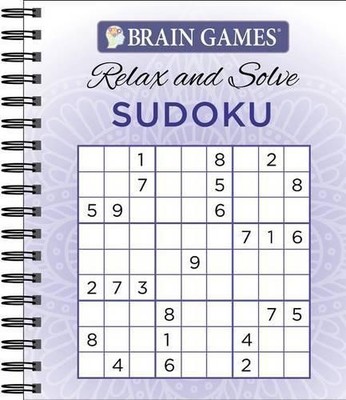 Brain Games - Relax and Solve: Sudoku (Purple) (Spiral Bound)
