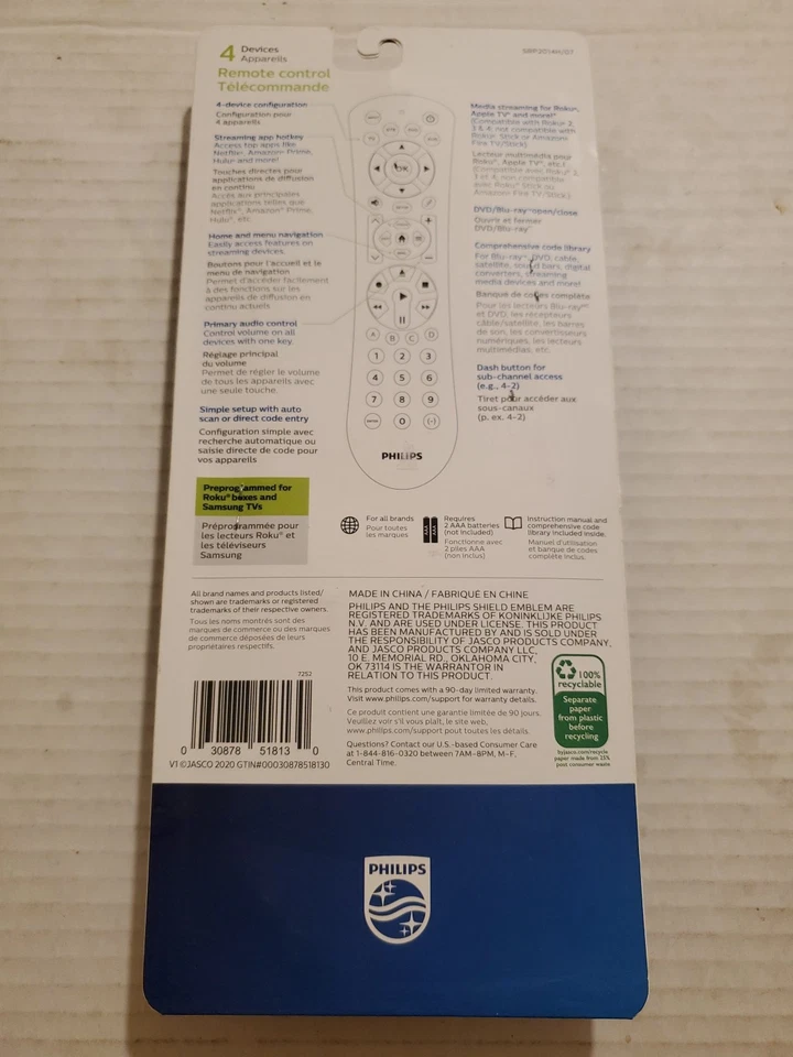 Mando a distancia universal Philips SRP3014/27 4 EN 1 Foto 4 de 4