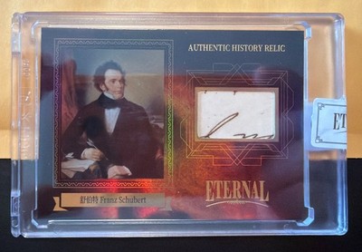 2024 Eternal Cuts Franz Schubert Authentic Handwritten Relic /99 Music Composer