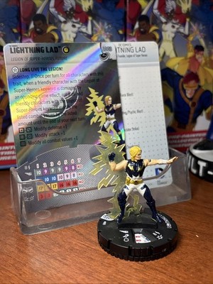 DC Heroclix Lightning Lad 003 W/ Card & L003 Legacy Card Lot Masters of Time Set