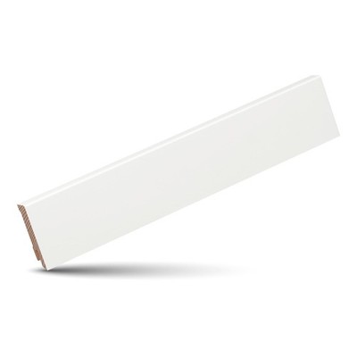 Sockelleiste Modern Profil Kiefer weiß RAL9010 | 16x58 mm | 24 96 m