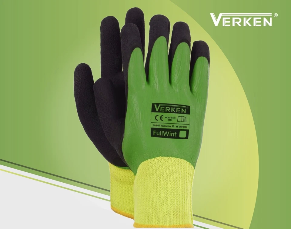 Verken Arbeitshandschuhe 6 Paar Gr.10 FullWint Gefüttert Warm Wasserdicht Grip - Bild 3 von 3
