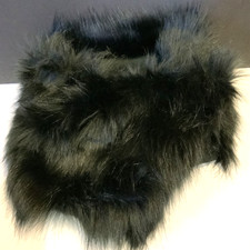 Black Faux Fur Shawl Collar Wrap Bridal Wedding Party Warm Fluffy 48