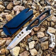 6.5" Full Tang Mini Survival Hunting Knife Outdoor Smooth Skinner Blade Plastic