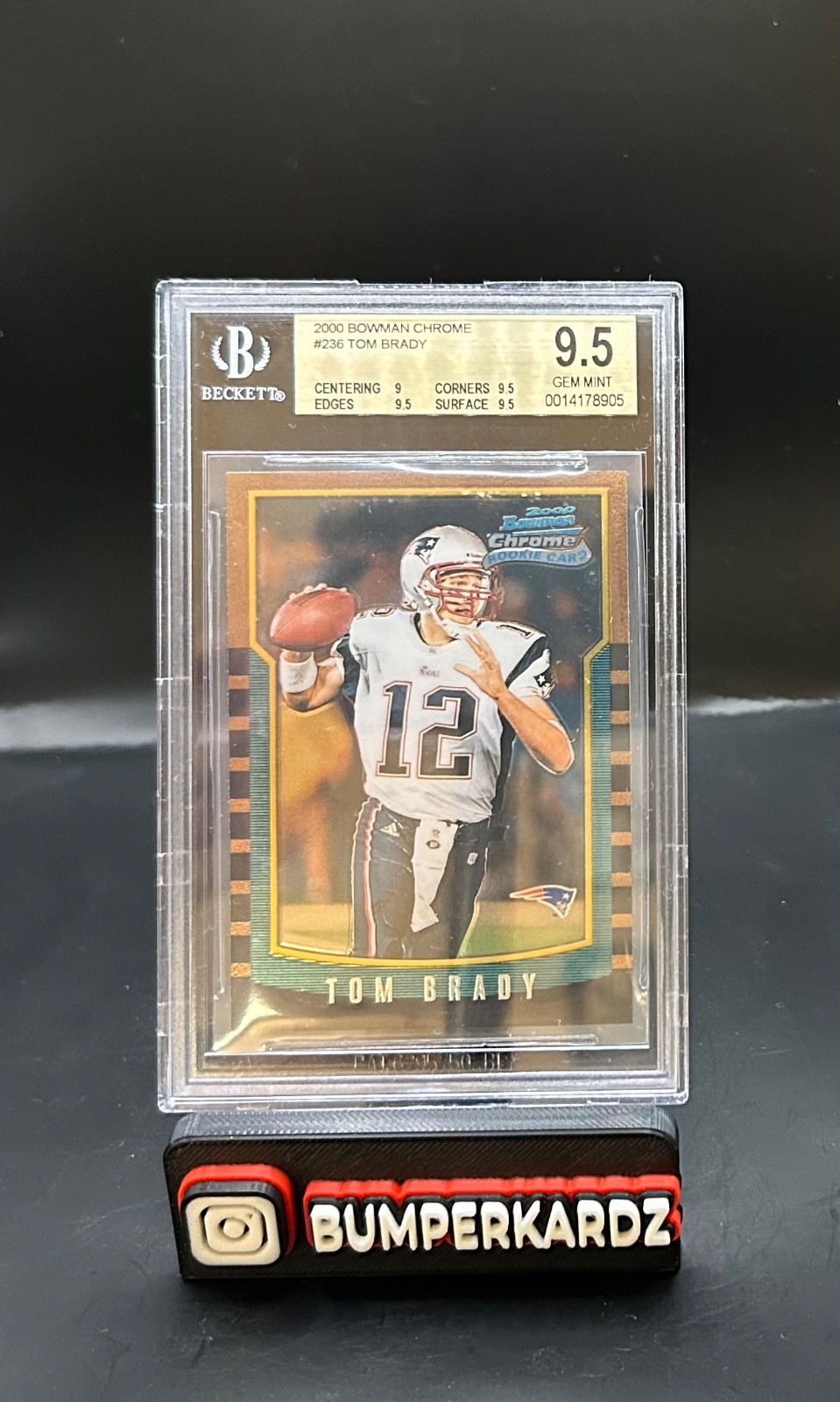 2000 BOWMAN CHROME #236 TOM BRADY RC PATRIOTS BGS 9.5 🐐🐐🔥🔥🔥