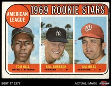 1969 Topps #658 Bill Burbach AL RCs Twins / Yankees / Senators RC 2 - GOOD