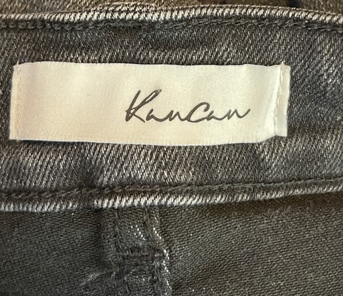 KanCan Shorts Womens 7 27 Black Distressed Denim High Rise Frayed Hem Cutoff - Picture 6 of 6