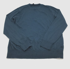 Banana Republic Mens Merino Wool Crewneck Sweater in Blue Size Large