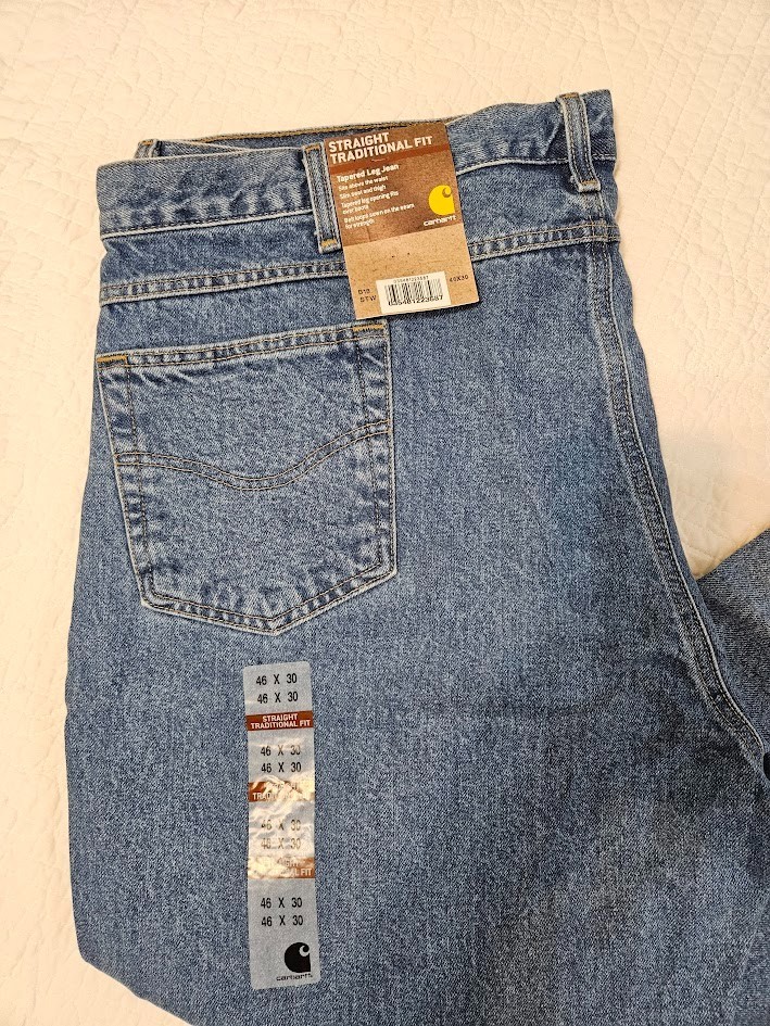 NEW CARHARTT B18 STW MENS STRAIGHT FIT TAPERED LEG JEANS MANY