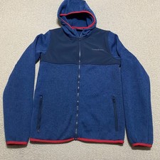 Vineyard Vines Boys Large Hooded Sweater Jacket Blue Full Zip Pockets Outdoor