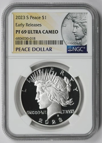 2023-S Peace Dollar $1 PF 69 Ultra Cameo NGC Early Releases