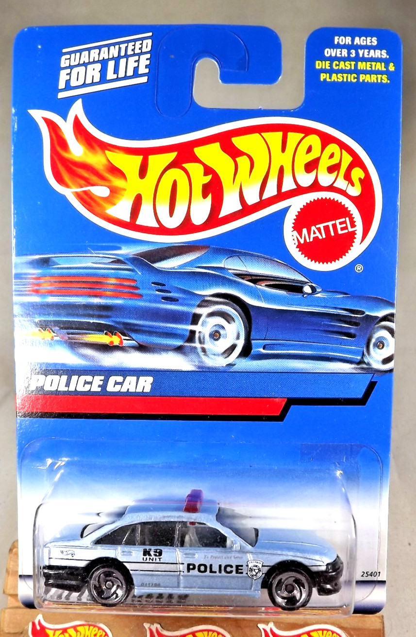 2000 Hot Wheels Mainline/Collector #207 POLICE CAR Gray w/Chrome SB Spoke Wheels