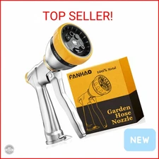 FANHAO Garden Hose Nozzle Sprayer, 100% Heavy Duty Metal Water Hose Sprayer with