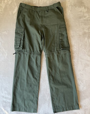 Men s Boy Scouts Of America Pants Green Convertible Zip Off Cargo Size 36 X 31