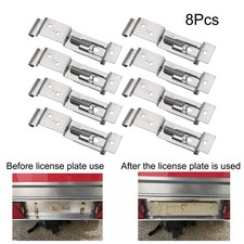 Lot de 8 pinces porte plaque d'immatriculation voiture cadres de support robuste