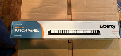 Liberty LPPMOD24P 24-Port RJ45 Modular Patch Panel 1U 19in Rack Mount