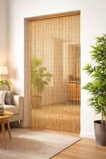 Türvorhang natur Raumteiler Sichtschutz Insektenschutz Spanischer Vorhang