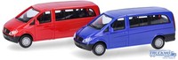Herpa Minikit Mercedes Benz Vito Bus 2 StüCk Rot Blau 014236