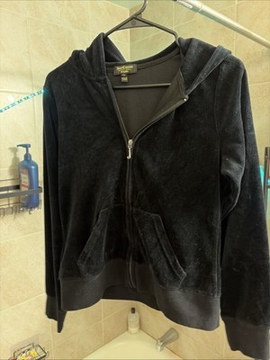 VINTAGE JUICY COUTURE ZIP UP BLACK SWEATER