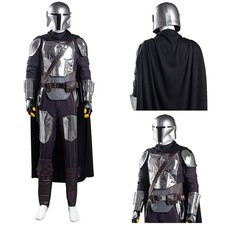 The Mandalorian Din Djarin Beskar Steel Armor Cosplay Costume Cloak Coat Uniform
