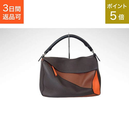 LOEWE Puzzle Bag Semi Excellent condition LOEWE 2WAY Bag Calfskin (Cow) Brown Un