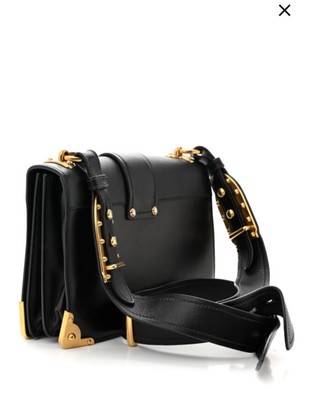 PRADA City Calf Saffiano Large Cahier Bag Black 100% AUTHENTIC | eBay