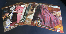 5 Patterns Needlecraft Shop Crochet Afghan Vintage Patterns Lot 8 