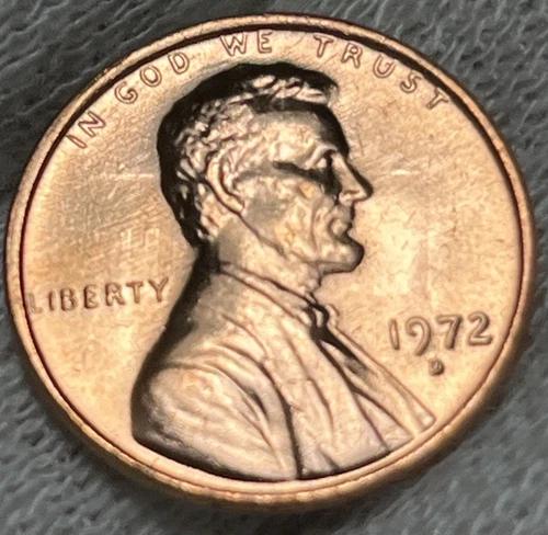 Photo of a 1972-D Lincoln Memorial Cent from an eBay listing that sold on Jul 21, 2026