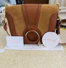 See By Chloe Hana Shoulder Bag Crossbody Brown Leather Caramello New