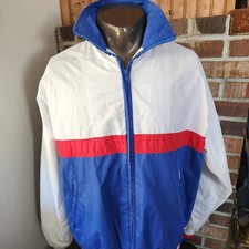 Christian Dior Monsieur Track Jacket Size L Red White Blue Full Zip Vintage 80s
