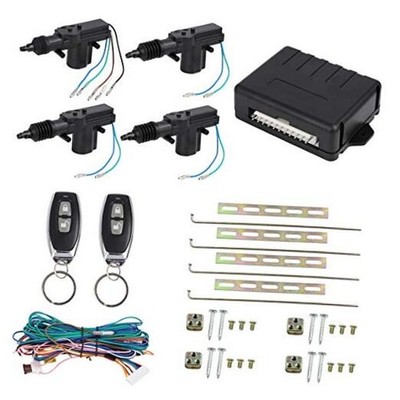  4 Doors Central Lock Locking System Car Keyless Entry Kit with Actuator - 