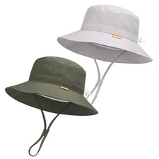 Baby Toddler Sun Hat,Boy Girl Summer UPF 50 6-24 Months Grey Army Green 2pcs