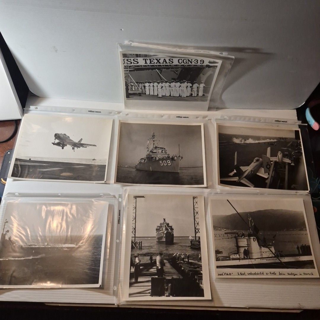 Official US Naval Photos Black And White Mid-century