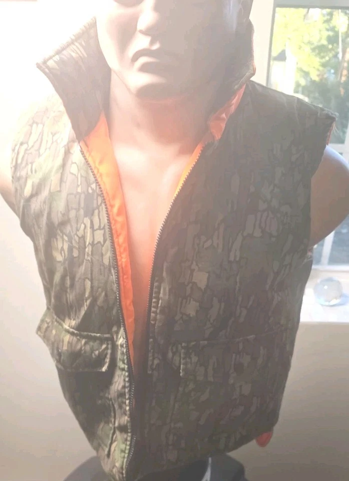 Vintage Winchester Reversible Vest Mens Medium/Hi-Vis Orange Pockets Hunting - Image 4 of 4