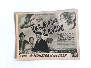 THE BLACCK COIN.....1936 SERIAL.....CHAP. 4.....COMPLETE LOBBY CARD SET