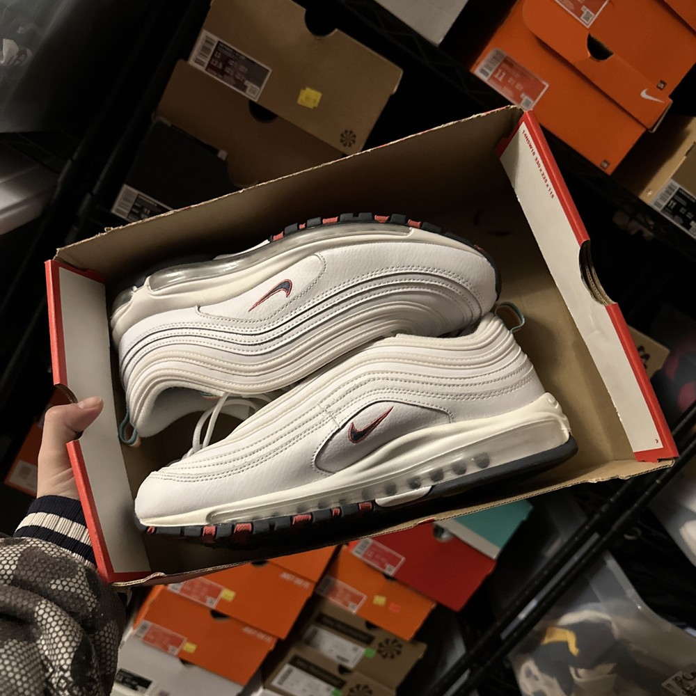 Nike Air Max 97 White Multicolor Pull Tab AM97 DH1592 Size 11W / 9.5M