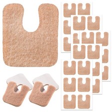 30 Pieces U Shaped Felt Callus Pads Metatarsal 0.2 x 1.97 x Inch, Brown