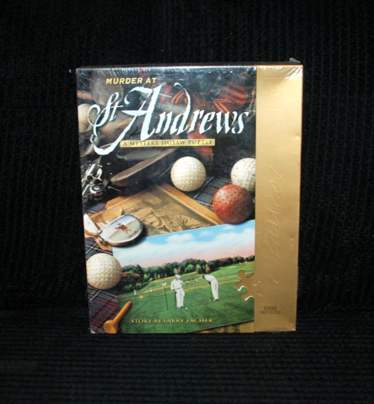 Murder at St Andrews 1000 Piece Mystery Jigsaw Puzzle Sealed but Dented Box