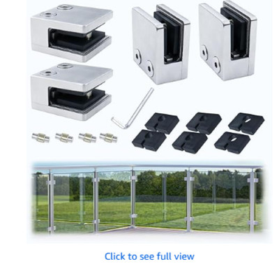 Muzata 4Pack Adjustable Glass Clamp 5/16-1/2 Thickness - 3 Boxes (12 clamps)