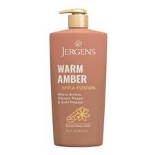 Jergens Shea Fusion Warm Amber Body Lotion, Moisturizer with Shea Butter & Vitam