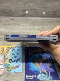 Solstice The Quest for the Staff of Demnos (Nintendo NES) con poster manuale testato